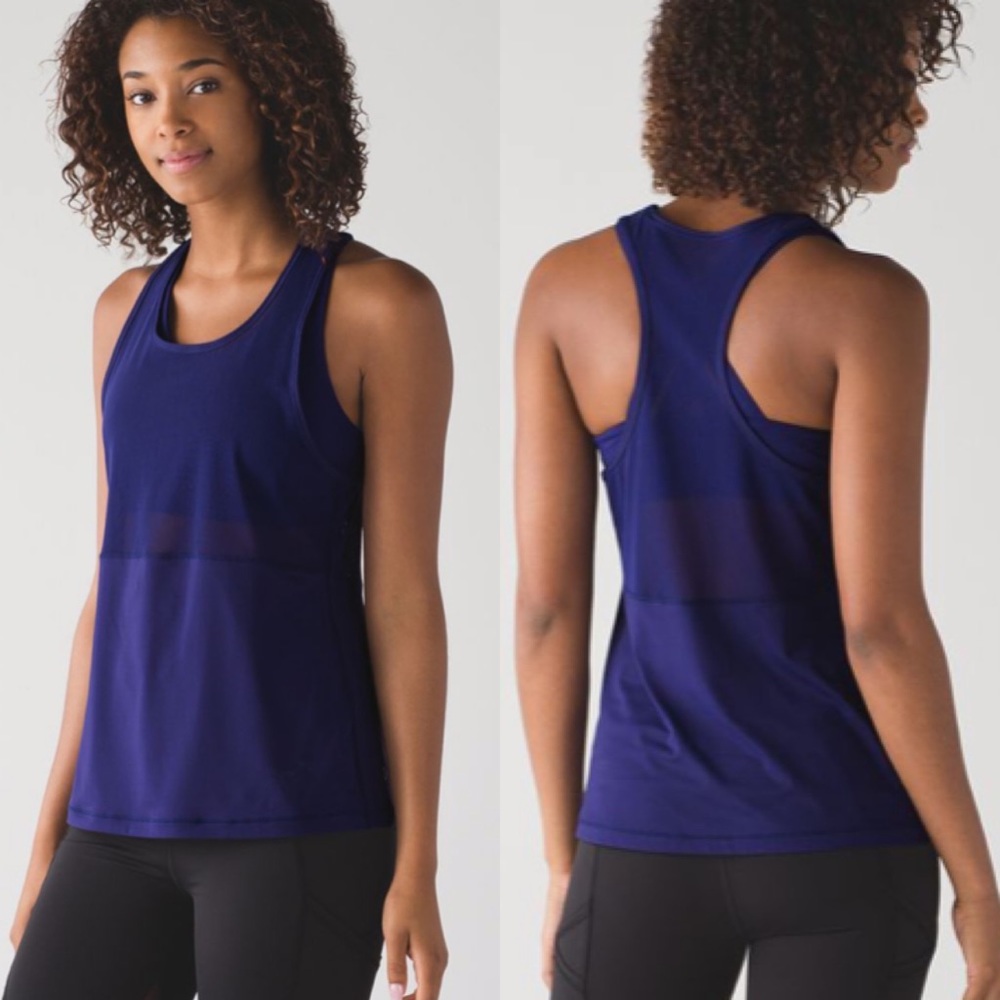 Lululemon Fast As Light 2-In-1 Tank Emperor Blue